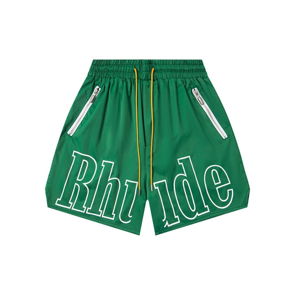 Rhude Green Casual Drawstring Shorts